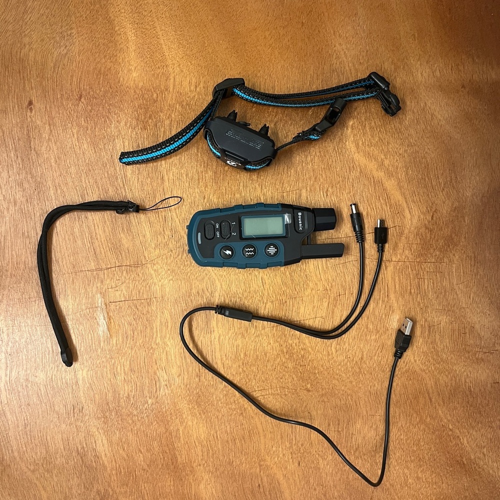 Dog Training Collar with Remote - Black and Blue